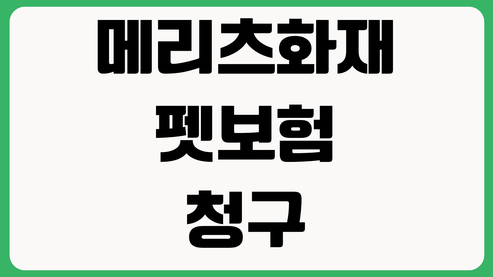 메리츠화재 펫보험 청구 늦어지는 이유 진료기록 수술확인서 가입대기기간