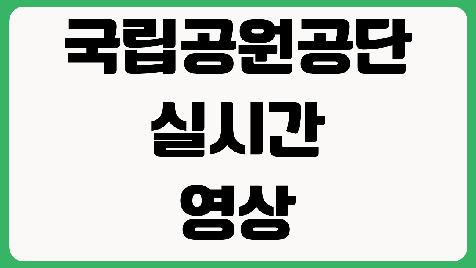 국립공원공단 실시간 영상 CCTV 바로보기 설악산 오대산 치악산 태백산 등산 전 확인법