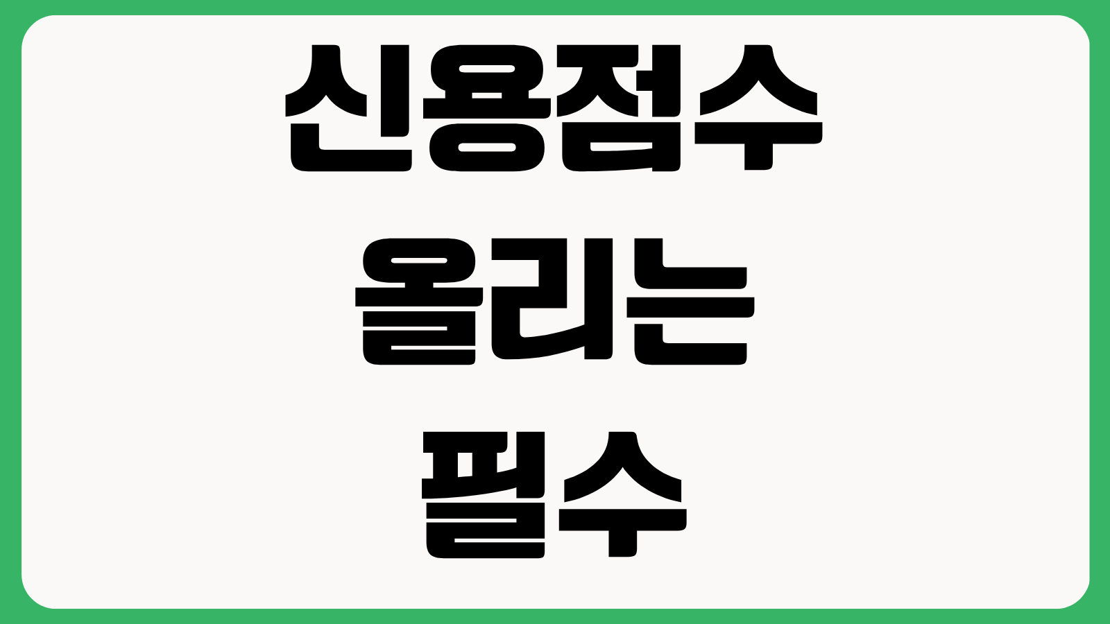 신용점수 올리는 필수 요인 연체 피하고 상승 효과 높이는 카드 사용 패턴 대출 관리